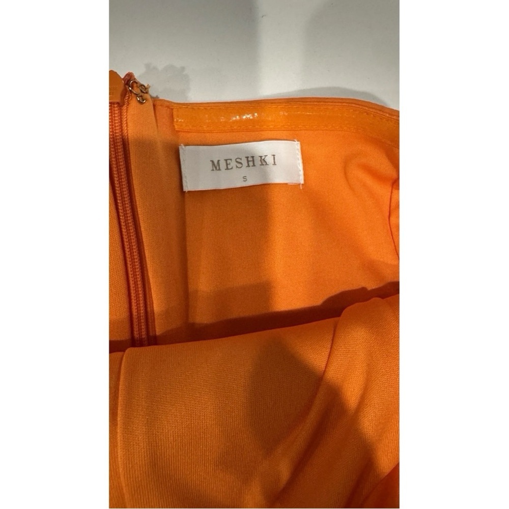 Meshki - Maci Crepe Mini Dress in Tangerine - Picture 6 of 7